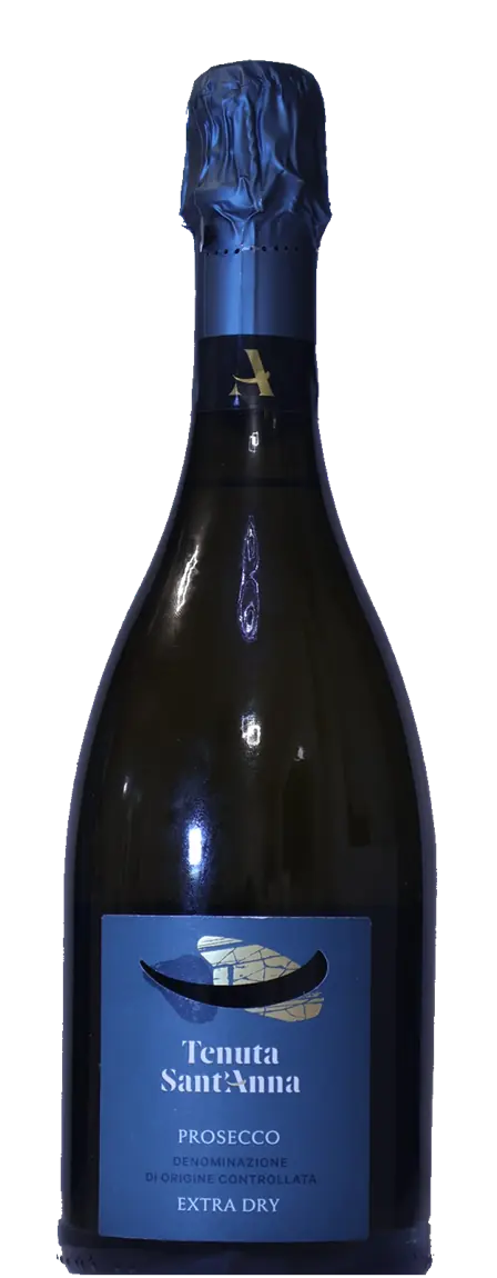 Prosecco-Flasche Tenuta Sant'Anna, drehend